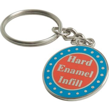 Stamped Copper Hard Enamel Keychain (40mm)