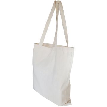 Canvas Shopper with Bottom Gusset