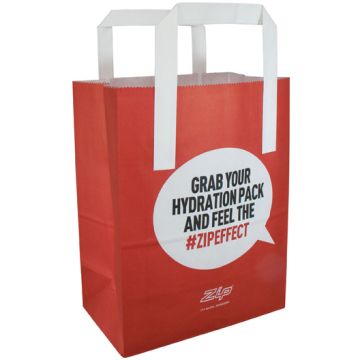 SOS Flat Paper Carrier Bag