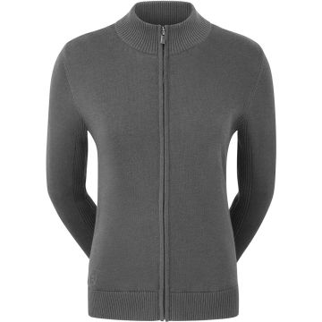 FJ (Footjoy) Women's Full Zip Lined Wool Blend Golf Pullover