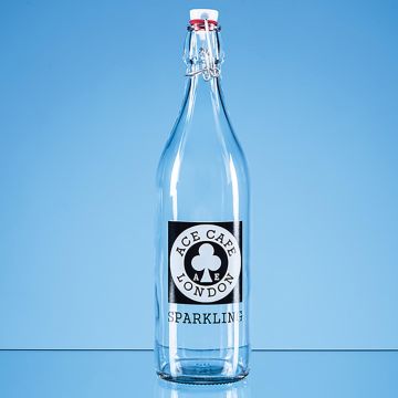 1ltr Round White Cap Swing Top Bottle (Not suitable for carbonated liquids)