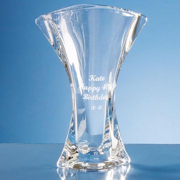 24.5cm Crystalite Flared Orbit Vase