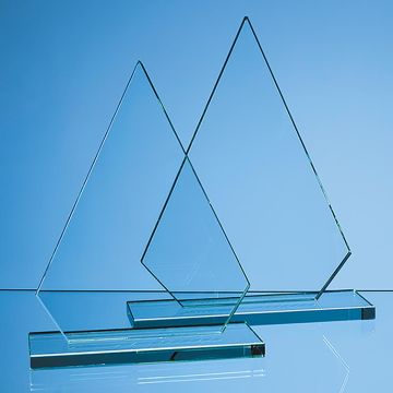 23cm x 17cm x 12mm Jade Glass Peak Award