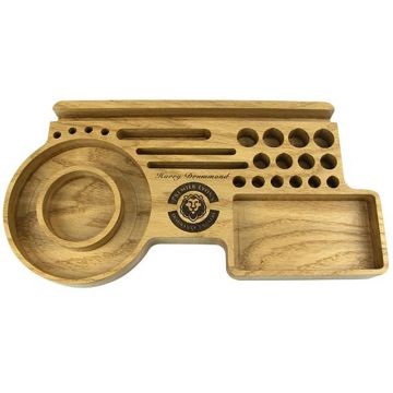 Single Tier Oak Desk Organiser With Full Colour Print