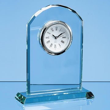 17cm Jade Glass Arch Clock