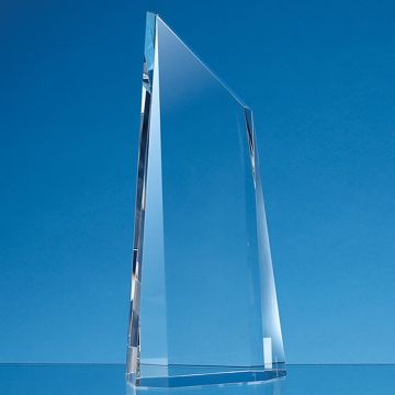 18cm Optical Crystal Facetted Peak Award