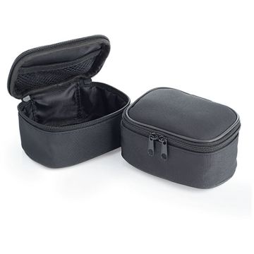 Mini Black Double Zippered Wash Bag