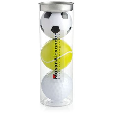 Set Of Sports Ball Lip Balms In A Tube