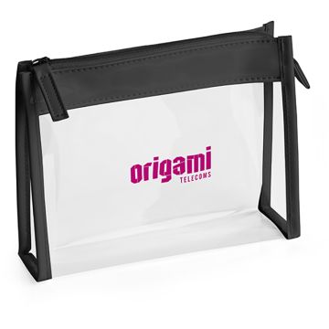 Clear PVC Bag With Black Trim And Zipper