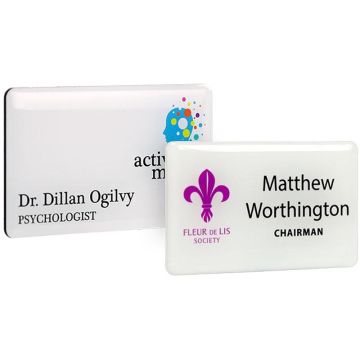 Personalised Standard Size Undomed Plastic Name Badges