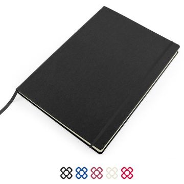 Recycled Como A4 Casebound Notebook With Elastic Strap