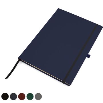Hampton Leather A4 Casebound Notebook With Elastic Strap & Pen Loop