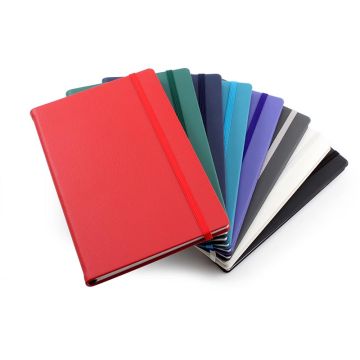 Recycled Eleather A5 Casebound Notebook With Elastic Strap
