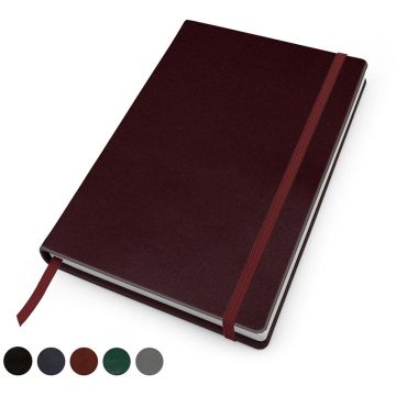 Hampton Leather A5 Casebound Notebook With Elastic Strap