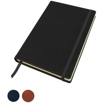 Sandringham Nappa Leather A5 Casebound Notebook With Elastic Strap