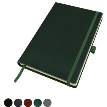 Hampton Leather A5 Casebound Notebook With Elastic Strap & Pen Loop