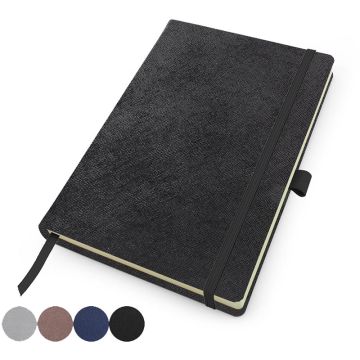 Saffiano A5 Casebound Notebook With Elastic Strap & Pen Loop
