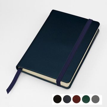 Hampton Leather Pocket Casebound Notebook With Elastic Strap