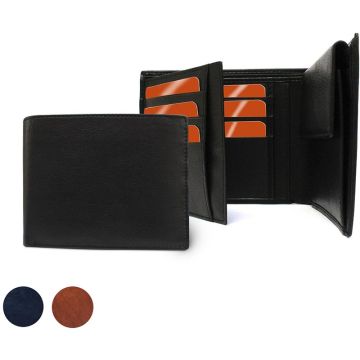Accent Sandringham Nappa Leather Three Way Wallet, With Coin Pocket