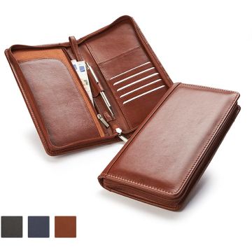 Sandringham Nappa Leather Zipped Travel Wallet 