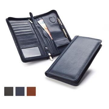 Sandringham Nappa Leather Deluxe Zipped Travel Wallet  (Pantone Match)