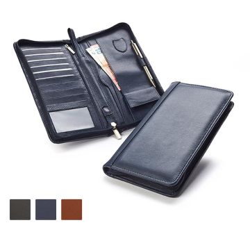 Sandringham Nappa Leather Deluxe Zipped Travel Wallet 