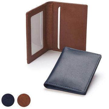 Accent Sandringham Nappa Leather Luxury Leather Card Case With Window Pocket