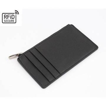 Sandringham Nappa Leather RFID Protected Card Wallet With Side Zip