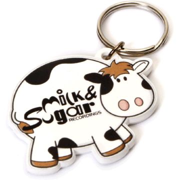 Recycled Cow Shape Keyring