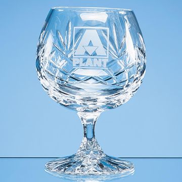 280ml Glencoe Lead Crystal Panel Brandy Glass