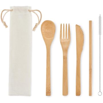 Setstraw Bamboo Cutlery With Straw