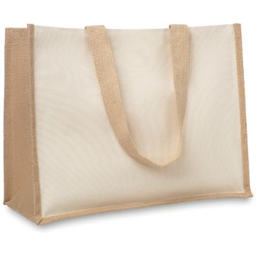 Campo De Fiori Jute And Canvas Shopping Bag