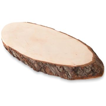 Ellwood Rundam Oval Wooden Board With Bark