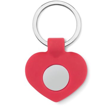 Cuore Silicone Key Ring With Token