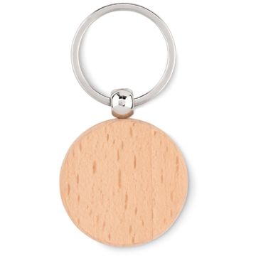 Toty Wood Round Wooden Key Ring