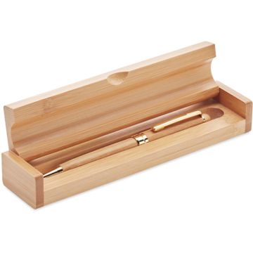 Etna Bamboo Twist Ball Pen In Box