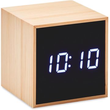 Mara Clock LED Alarm Clock Bamboo Casing