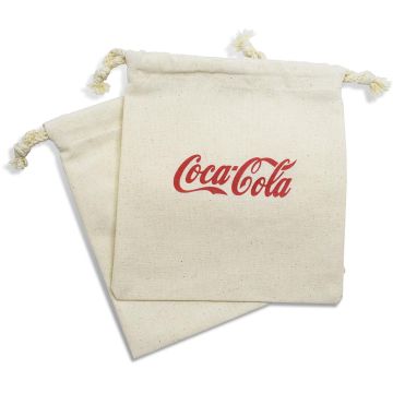 Organic Cotton Drawstring Printed Golf Gift Bag