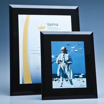 Black Surround Glass Frame for A4 Photo or Certificate, H or V