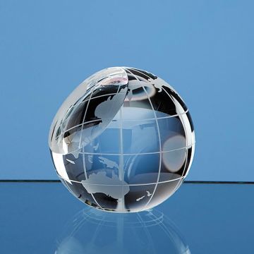 6cm Optical Crystal Globe Paperweight