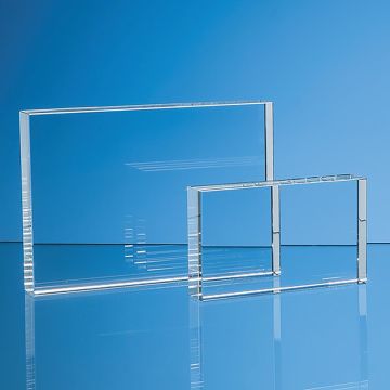 12.5cm x 17.5cm Optical Crystal Rectangle Award, H or V