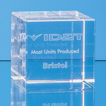8cm x 8cm Optical Crystal Cube