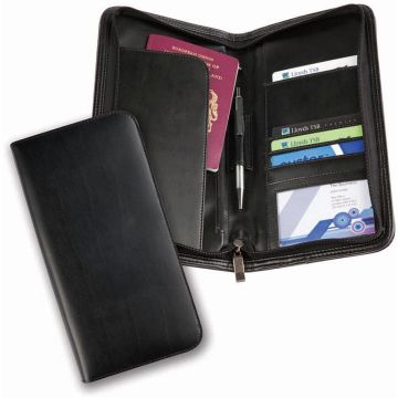 Balmoral Bonded Leather Deluxe Zipped Travel Wallet