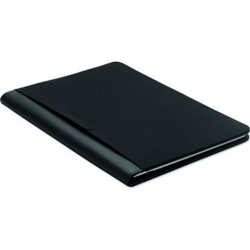 A4 Portfolio With Notepad - Black - item picture front