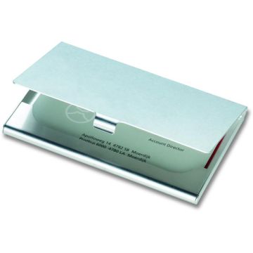 Aluminium Business Card Holder - Shiny Silver - item picture front