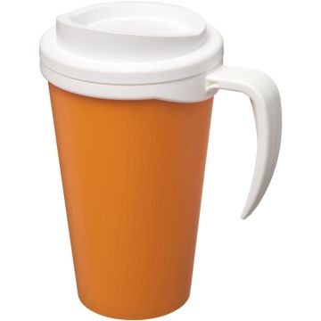 Americano Grande 350 ml Insulated Mug - Orange, White - image main