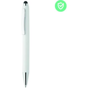 Antibacterial Stylus Ballpen - White - item picture front