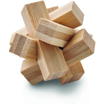 Bamboo Brain Teaser Star Shape - Wood - item picture front