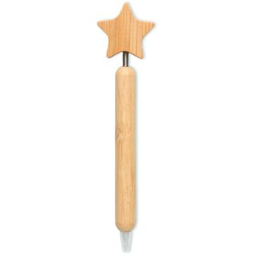 Bamboo Star Ball Pen - Wood - item picture front