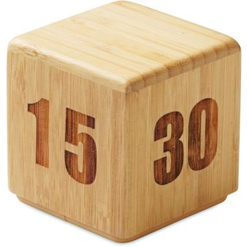 Bamboo Twist Snooze Timer - Wood - item picture front